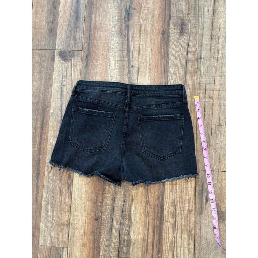 bp Black Frayed Hem Denim Shorts - Women's - Picture 4 of 5